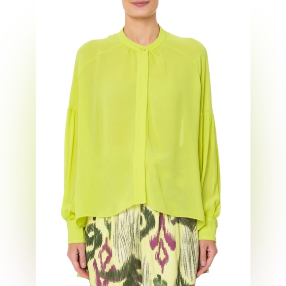 SIZE S/M Stella McCartney Lime Green Blouse - Picture 1 of 8
